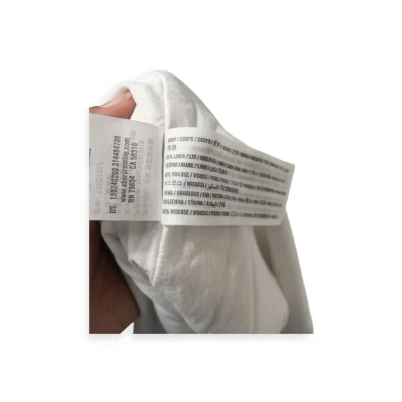 Abercrombie and Fitch White Thin Strap Dress SZ XS Tie Waist Bridal Mini - Picture 7 of 10